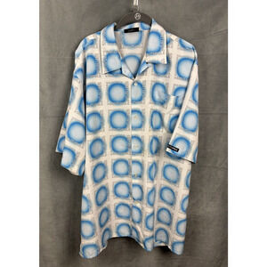 VINTAGE SOUTHPOLE AUTHENTIC COLLECTION SHIRT ALL OVER ICE BLUE MENS XL